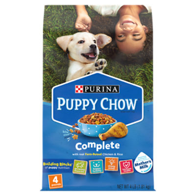 Purina Puppy Chow Complete with Real Farm-Raised Chicken & Rice Puppy Food, 4 lb