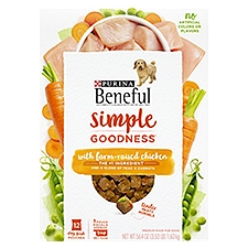 Purina Beneful Simple Goodness with Farm-Raised Chicken Premium Food for Dogs, 12 count, 56.4 oz