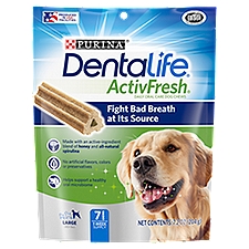 Purina DentaLife Large Dog Dental Chews; ActivFresh Daily Oral Care - 7 ct. Pouch