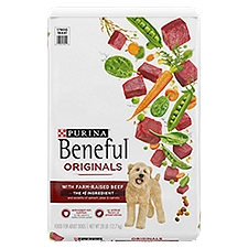 Purina Beneful Originals With Farm-Raised Beef, With Real Meat Dog Food - 28 lb. Bag, 28 Pound