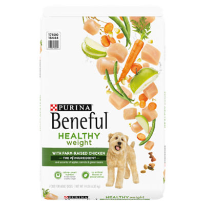 Purina Beneful Healthy Weight with Farm-Raised Chicken Food for Adult Dogs, 14 lb