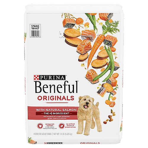Purina Beneful Originals With Natural Salmon, Skin and Coat Support Dry Dog Food - 14 lb. Bag