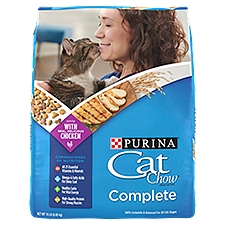 Purina Cat Chow High Protein Dry Cat Food, Complete - 15 lb. Bag