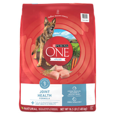 Purina ONE Plus Joint Health Formula Natural With Added Vitamins, Minerals and Nutrients Dry Dog Food - 16.5 lb. Bag