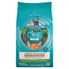 Purina One +Plus Indoor Advantage With Real Salmon, High Protein Cat Food - 3.5 lb. Bag