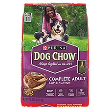 Purina Dog Chow Complete Adult Lamb Flavor Dog Food, 18.5 lb, 18.5 Pound