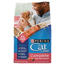 Purina Cat Chow Complete with Real Salmon Cat Food, 50.4 oz, 3.15 Pound