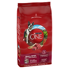 Purina One SmartBlend Dry Dog Food Small Bites Beef & Rice Formula Adult Premium, 128 oz, 128 Ounce