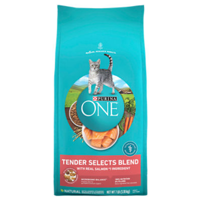 Purina ONE Tender Selects Blend with Real Salmon Adult Cat Food, 7 lb