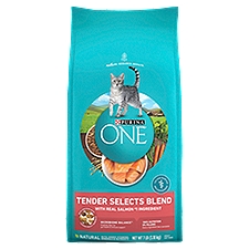 Purina ONE Tender Selects Blend with Real Salmon Adult Cat Food, 7 lb