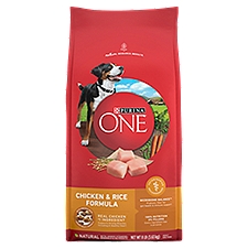 Purina ONE SmartBlend Natural Adult Dog Food - Chicken & Rice Formula, 128 Ounce