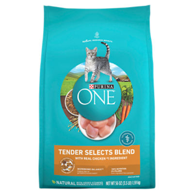 Purina ONE Tender Selects Blend Adult Cat Food, 56 oz