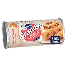 Pillsbury Grands! Cinnamon Rolls with Peaches & Cream Flavored Icing, 5 count, 17.5 oz