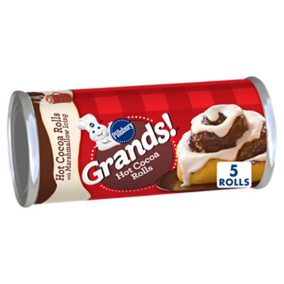 Pillsbury Grands! Hot Cocoa with Marshmallow Icing Rolls Limited Edition, 5 count, 17.5 oz