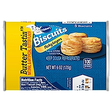 Pillsbury Flaky Layers Butter Tastin', Biscuits, 6 Ounce
