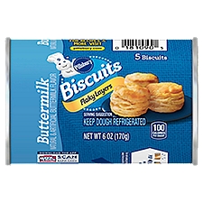 Pillsbury Flaky Layers Buttermilk Biscuits, 5 count, 6 oz, 6 Ounce