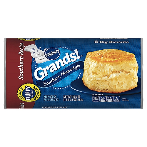 Pillsbury Grands! Southern Homestyle Recipe Big Biscuits, 8 count, 16.3 oz