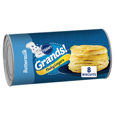 Pillsbury Grands! Flaky Layers Buttermilk Big Biscuits, 8 count, 16.3 oz, 16.3 Ounce