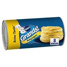 Pillsbury Grands! Flaky Layers Butter Tastin Big Biscuits, 8 count, 16.3 oz, 16.3 Ounce
