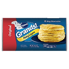 Pillsbury Grands! Flaky Layers Original Big Biscuits, 8 count, 16.3 oz, 16.3 Ounce