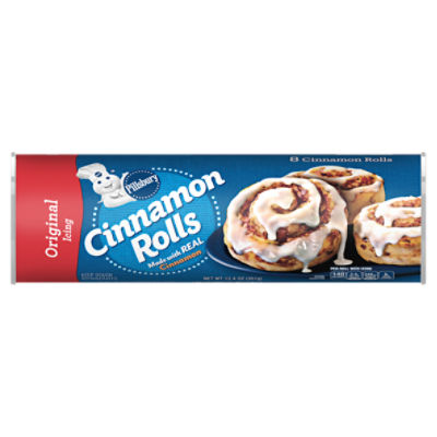 Pillsbury Original Icing Cinnamon Rolls, 8 count, 12.4 oz, 12.4 Ounce