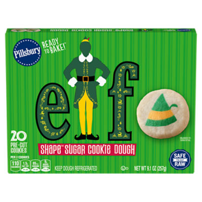 Pillsbury Elf Shape Sugar Cookie Dough, 20 count, 9.1 oz