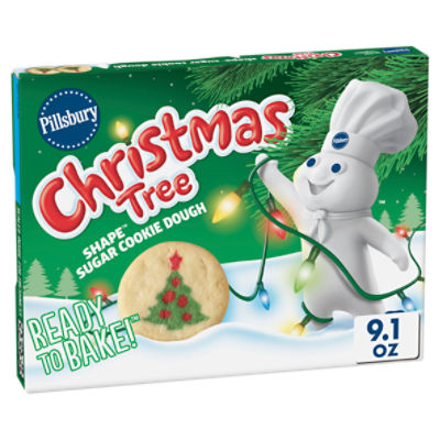 Pillsbury Christmas Tree Shape Sugar Cookie Dough, 20 count, 9.1 oz