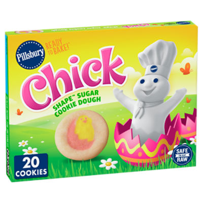 Pillsbury Ready to Bake! Chick Shape Sugar Cookie Dough, 20 count, 9.1 oz