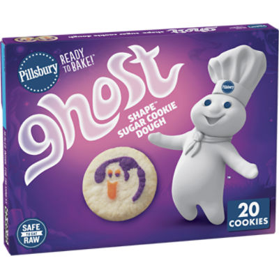Pillsbury Ghost Shape Sugar Cookie Dough, 20 Count, 9.1 oz