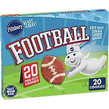 Pillsbury Football Cut-Out Sugar Cookie Dough, 7.2 oz