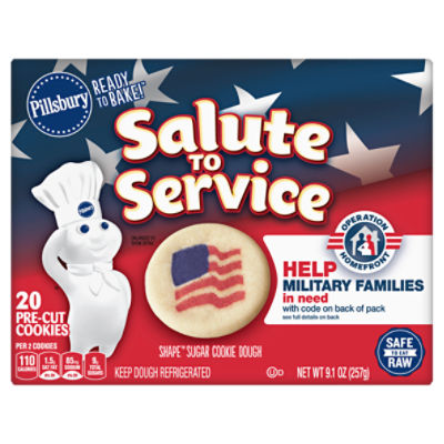 Pillsbury Ready to Bake! Salute to Service Flag Cookies, 20 Count