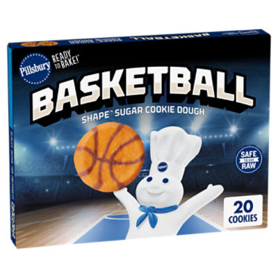 Pillsbury Basketball Shape Sugar Cookie Dough, 20 count, 9.1 oz