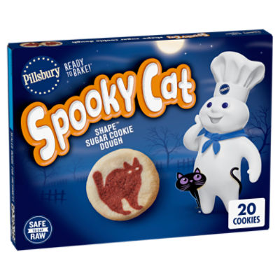 Pillsbury Spooky Cat Shape Sugar Cookie Dough, 20 count, 9.1 oz