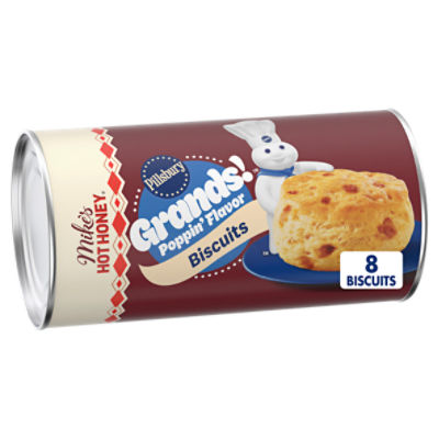 Pillsbury Grands! Mike's Hot Honey Poppin' Flavor Biscuits, 8 Count, 16.3 oz