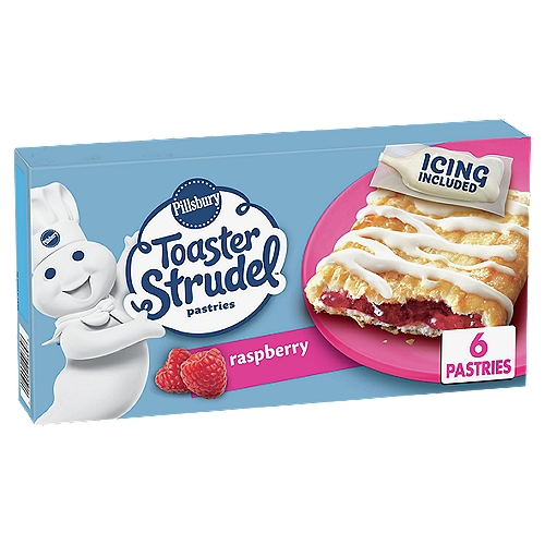 Pillsbury Toaster Strudel Raspberry Pastries, 6 count, 11.7 oz