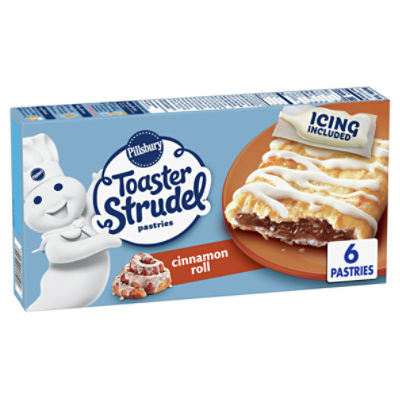 Pillsbury Toaster Strudel Cinnamon Roll Toaster Pastries, 6 count, 11.7 oz