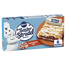 Pillsbury Toaster Strudel Cinnamon Roll Toaster Pastries, 6 count, 11.7 oz, 11.7 Ounce