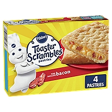 Pillsbury Toaster Scrambles Pork Shoulder Bacon Pastries, 4 count, 7.2 oz