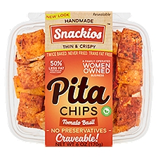 Snackios Pita Chips, Tomato Basil, 6 Ounce