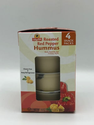 ShopRite Roasted Red Pepper Hummus Singles, 10 Ounce