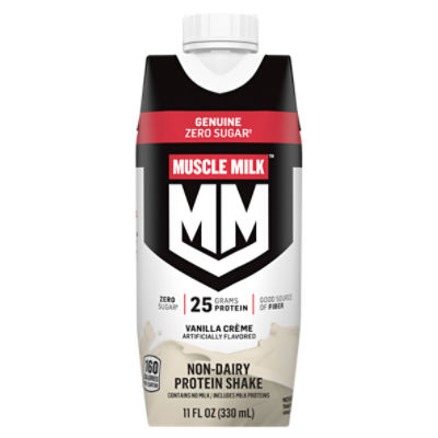 Muscle Milk Genuine Zero Sugar Protein Shake, Vanilla Crème Artificially Flavored, 11 Fl Oz