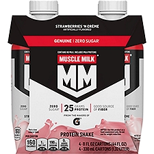 Muscle Milk Genuine Strawberries 'n Créme Non-Dairy, Protein Shake, 44 Fluid ounce
