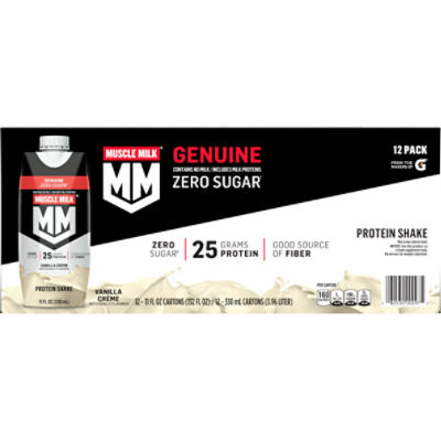 Muscle Milk Zero Sugar Genuine Protein Shake, Vanilla Creme
