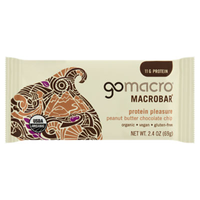GoMacro Protein Pleasure Peanut Butter Chocolate Chip Macrobar, 2.4 oz