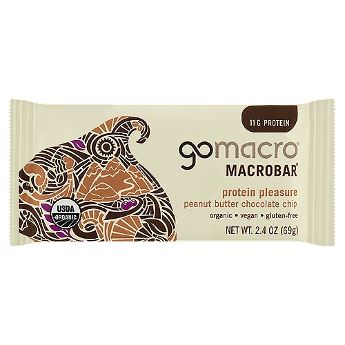 GoMacro Peanut Butter Chocolate Chip Macrobar, 2.4 oz
Live long, eat positive, give back, tread lightly, be well