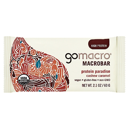 GoMacro Protein Paradise Cashew Caramel Macrobar, 2.1 oz