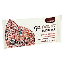 GoMacro Protein Paradise Cashew Caramel, Macrobar, 2.1 Ounce