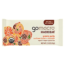 GoMacro Protein Purity Sunflower Butter + Chocolate, Macrobar, 1.9 Ounce