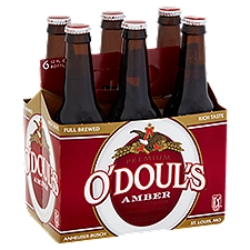 O'Doul's Amber Premium Non-Alcoholic Brew Malt Beverage, 12 fl oz, 6 count