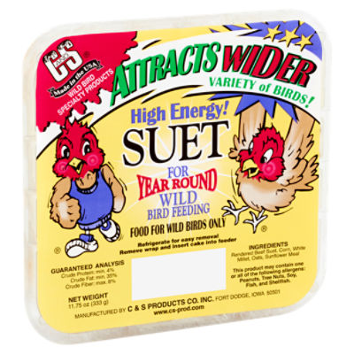 C&S Suet Bird Food, 11.75 oz